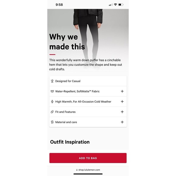 NWT $298 Lululemon Women Wunder Puff 600-Down-Fill Jacket Size Color Blue Size 4 - Picture 12 of 13